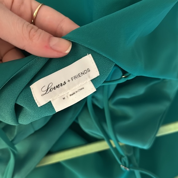 REVOLVE x Lovers + Friends Evergreen Ruffled Gown in Jewel Green - Picture 12 of 12